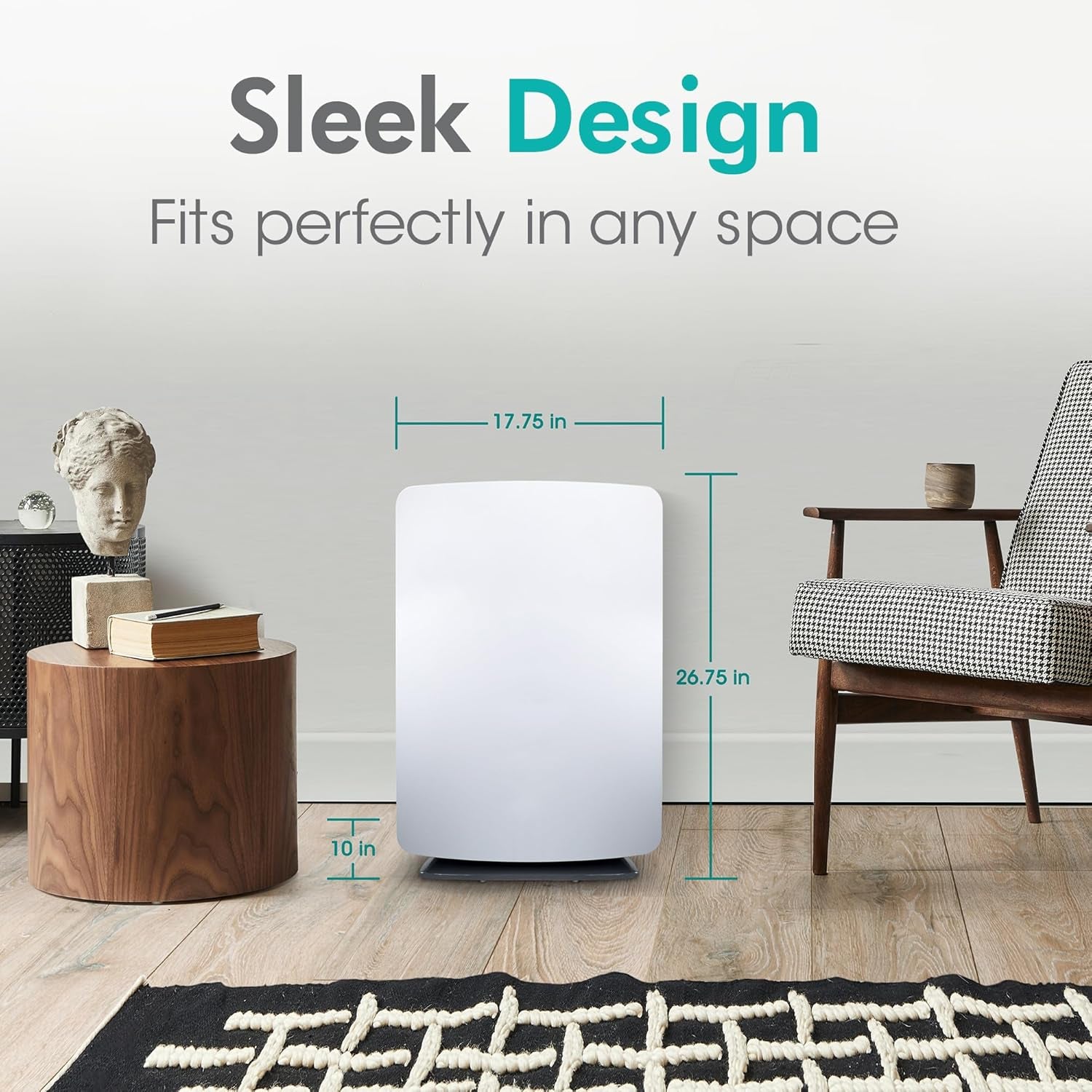 Breathesmart Customizable Air Purifier with Hepa-Freshplus Filter for Allergies, Chemicals, and Cooking Odors (White, Freshplus, 1-Pack)
